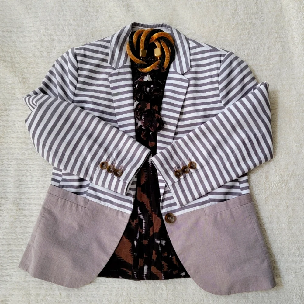The Limited Ruffle Trim Blouse and Blazer - Picture 1 of 8